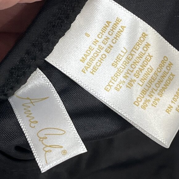 Anne Cole Swimsuit Womens 8 Black Twist Front Shirred One Piece Full Coverage - Picture 11 of 11